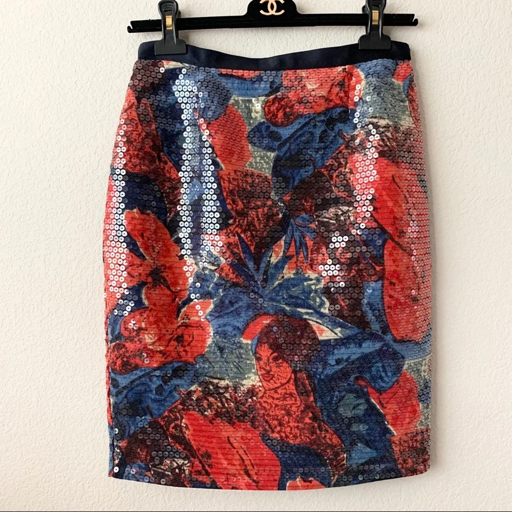 Anthropologie sequin pencil skirt